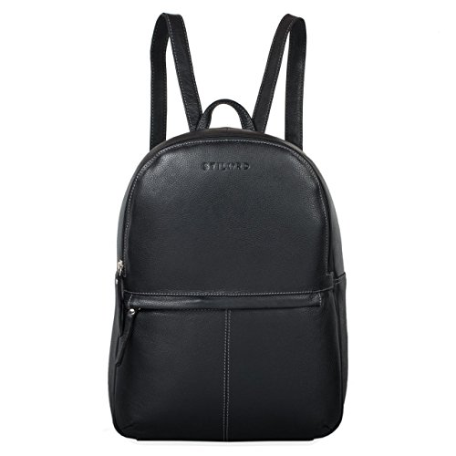 Black leather backpack for an elegant professional look