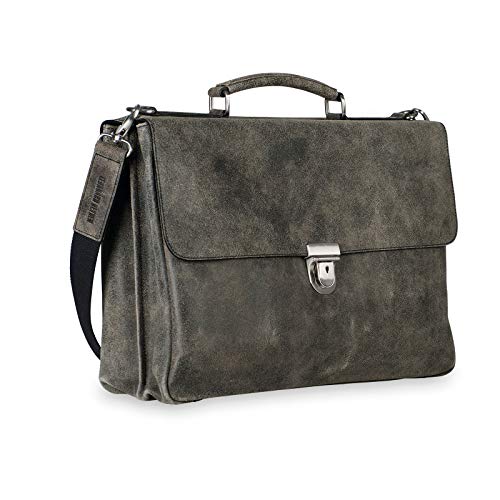 Boston leather satchel with 2 gussets
