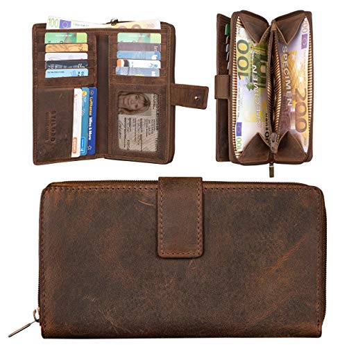 Large brown leather wallet Stilord