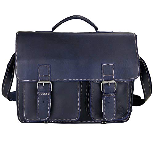 Original Greenburry navy leather schoolbag for teachers