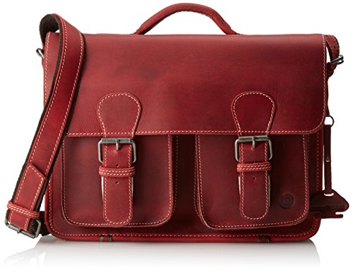 Women's satchel in original red leather